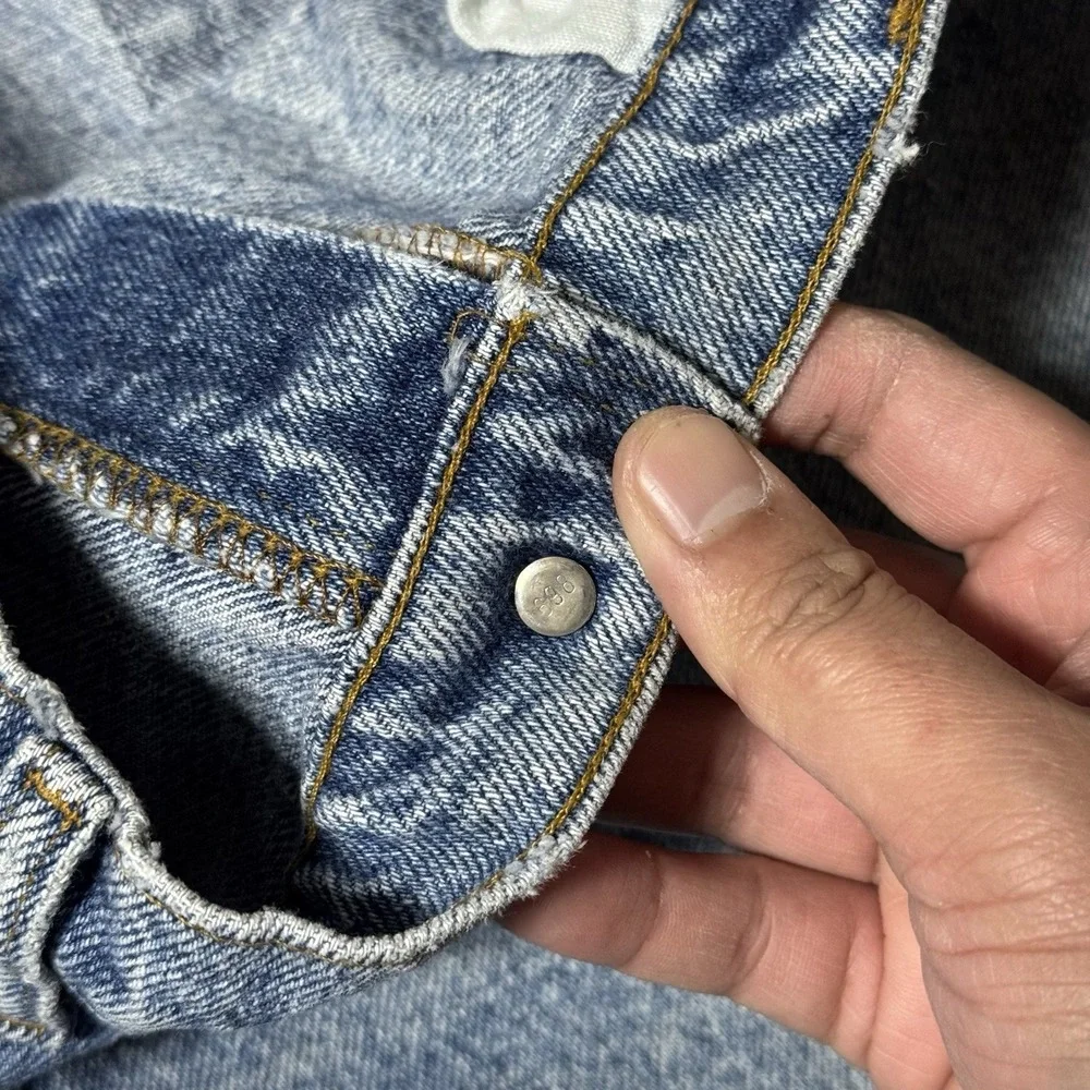 Vintage 90s Levi's 550 Relaxed Fit‎ Jeans, Light Mud Wash Denim 36x30 (33x29.5)